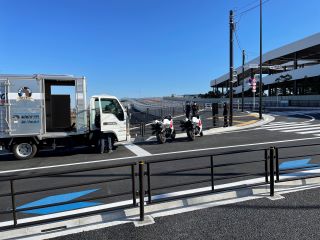 シン仮面ライダー撮影風景 多摩川スカイブリッジ